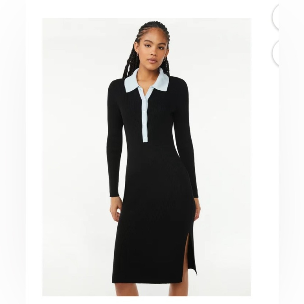 Free Assembly Women's Polo Sweater Midi Dress. NWT.